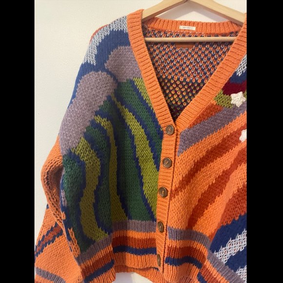 NWT MOTHER The Button Cardigan (Good Trip) - Picture 11 of 14